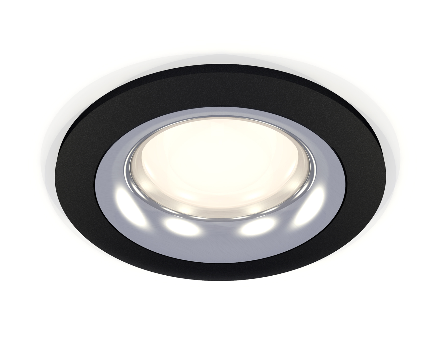 Встраиваемый светильник XC7622003 SBK/PSL черный песок/серебро полированное MR16 GU5.3 (C7622, N7012)