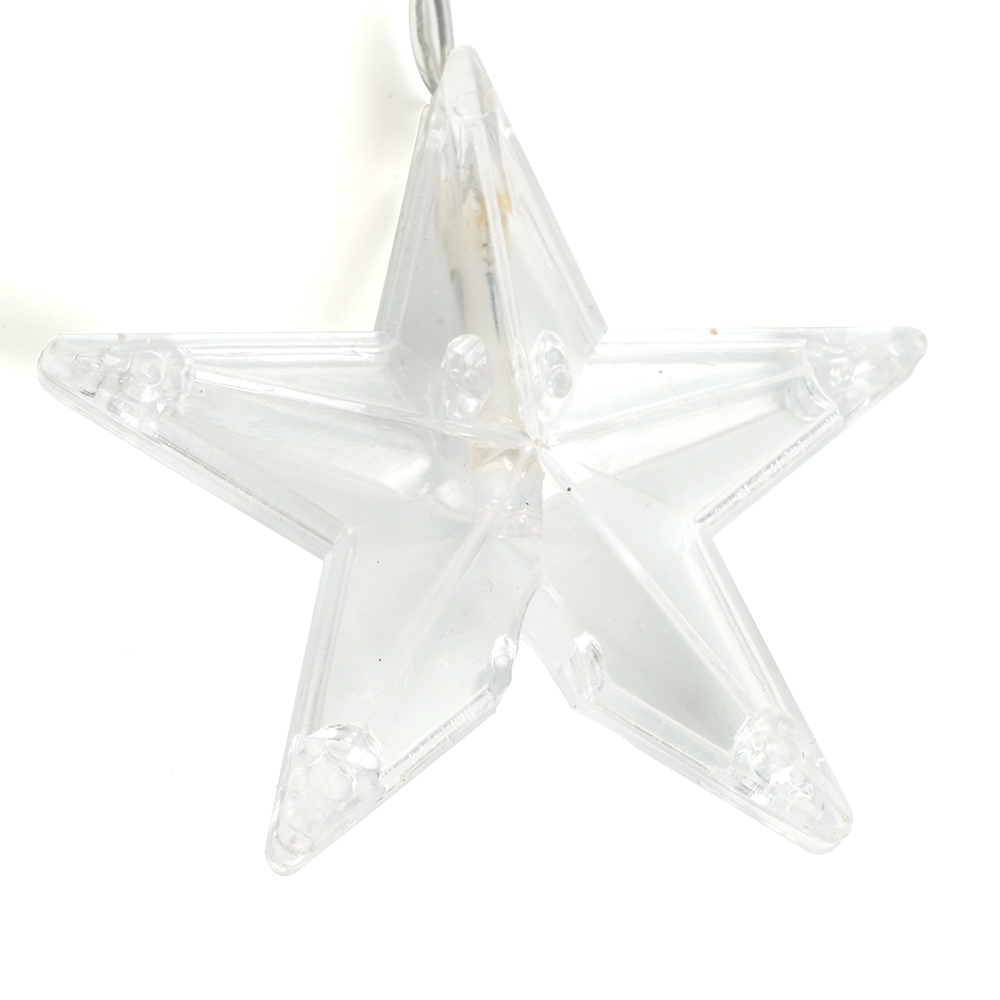 Светодиодная гирлянда Feron CL25 занавес Звездочки  2*1м  + 3м 230V мультиколор, статичная, c питанием от сети, прозрачный шнур Светодиодная гирлянда Feron CL25 занавес Звездочки  2*1м  + 3м 230V мультиколор, статичная, c питанием от сети, прозрачный шнур