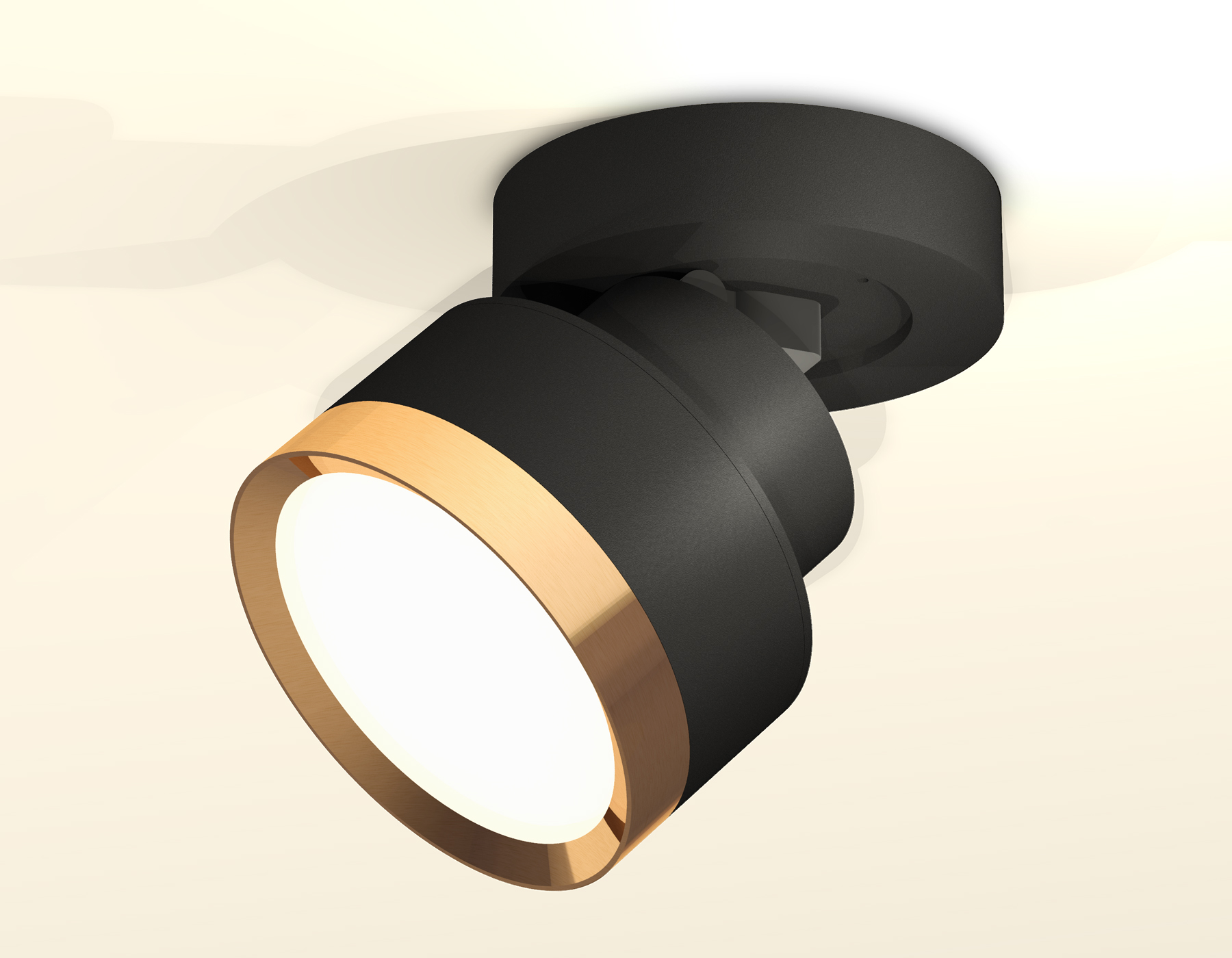 Накладной поворотный светильник XM8102004 SBK/PYG черный песок/золото желтое полированное GX53 (A2229, A2106, C8102, N8124)