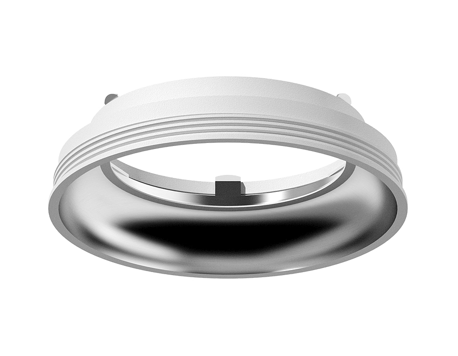 Насадка передняя для корпуса светильника Ambrella N7022 SWH/PSL белый песок/серебро полированное D70*H20mm Out1mm MR16