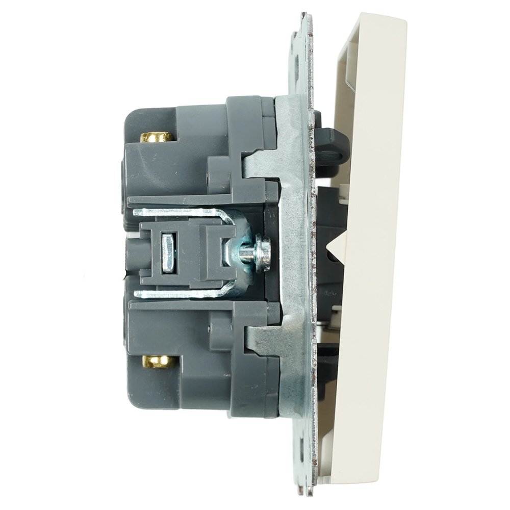 Переключатель перекрестный 2-клавишный (механизм), STEKKER, 250В, 10А, серия Эмили, RSW10-5111-08, кашемир, soft touch