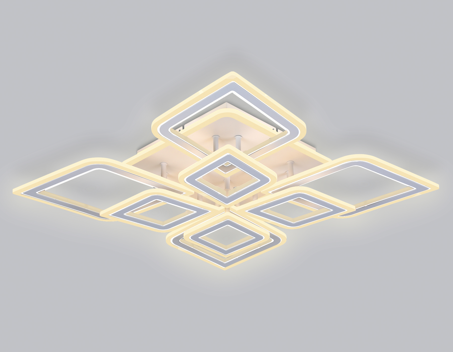 FA8911/4+4 WH/CH белый/хром 162W 3000K-6400K 560*560*120 (ПДУ РАДИО 2.4G)