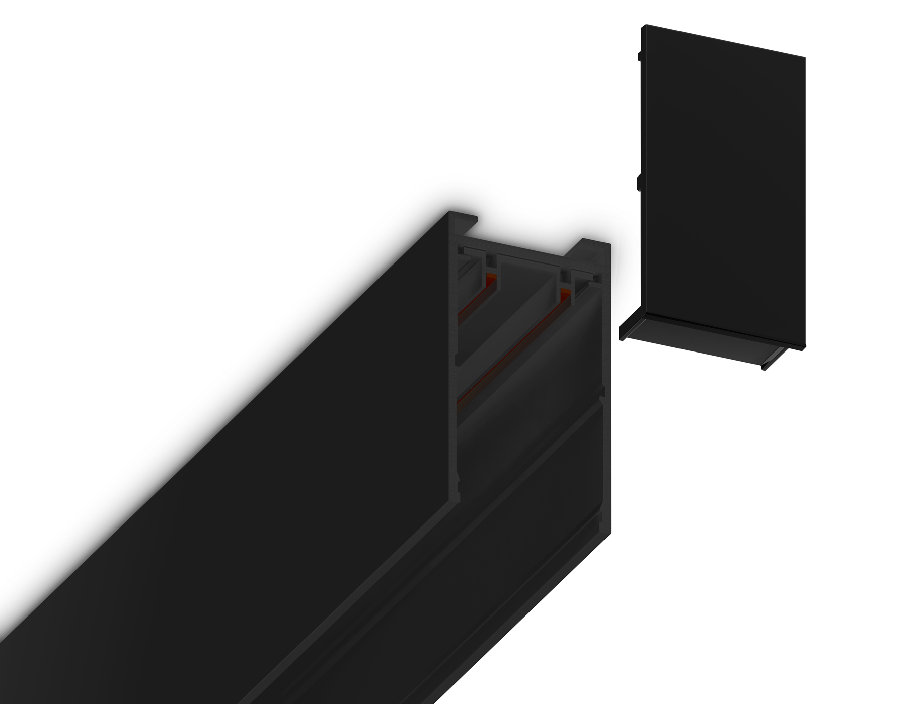 GL1058 BK черный заглушка для шинопровода Magnetic 220V 30.6*56*2 (2шт)