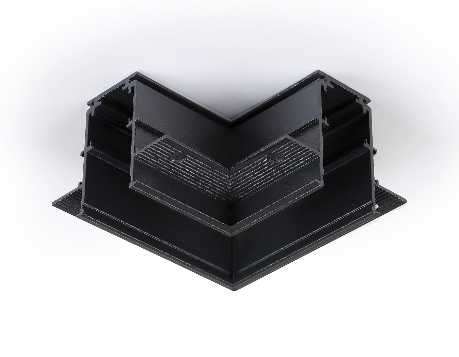 GL3354 BK черный коннектор угловой встраиваемый 85*85*H46.8