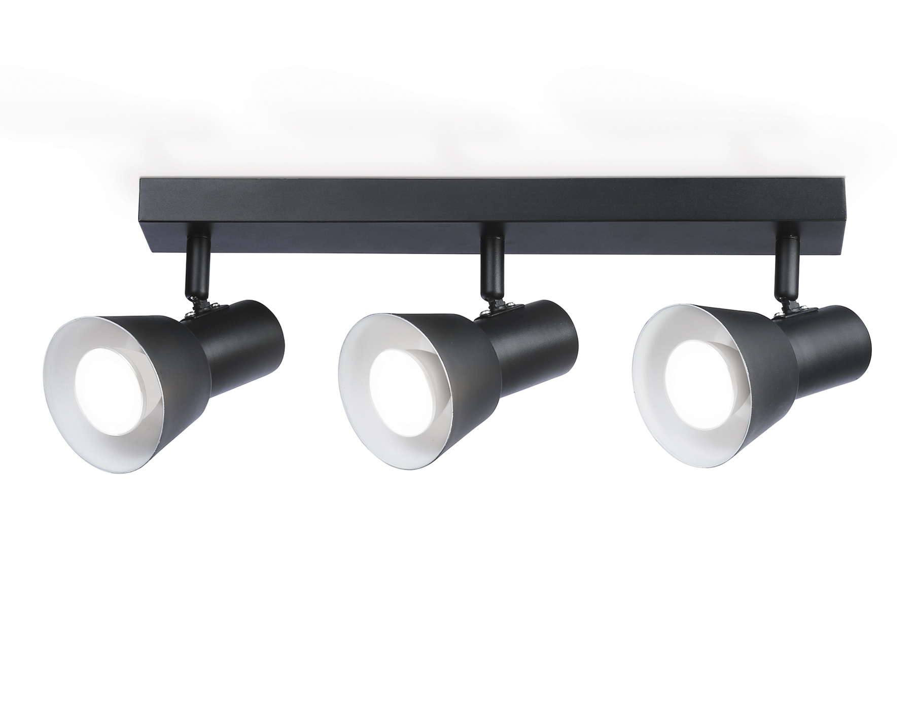 Накладной поворотный спот Ambrella TA13122/3 BK/WH черный/белый GU10/3 max 12W 470*85*150