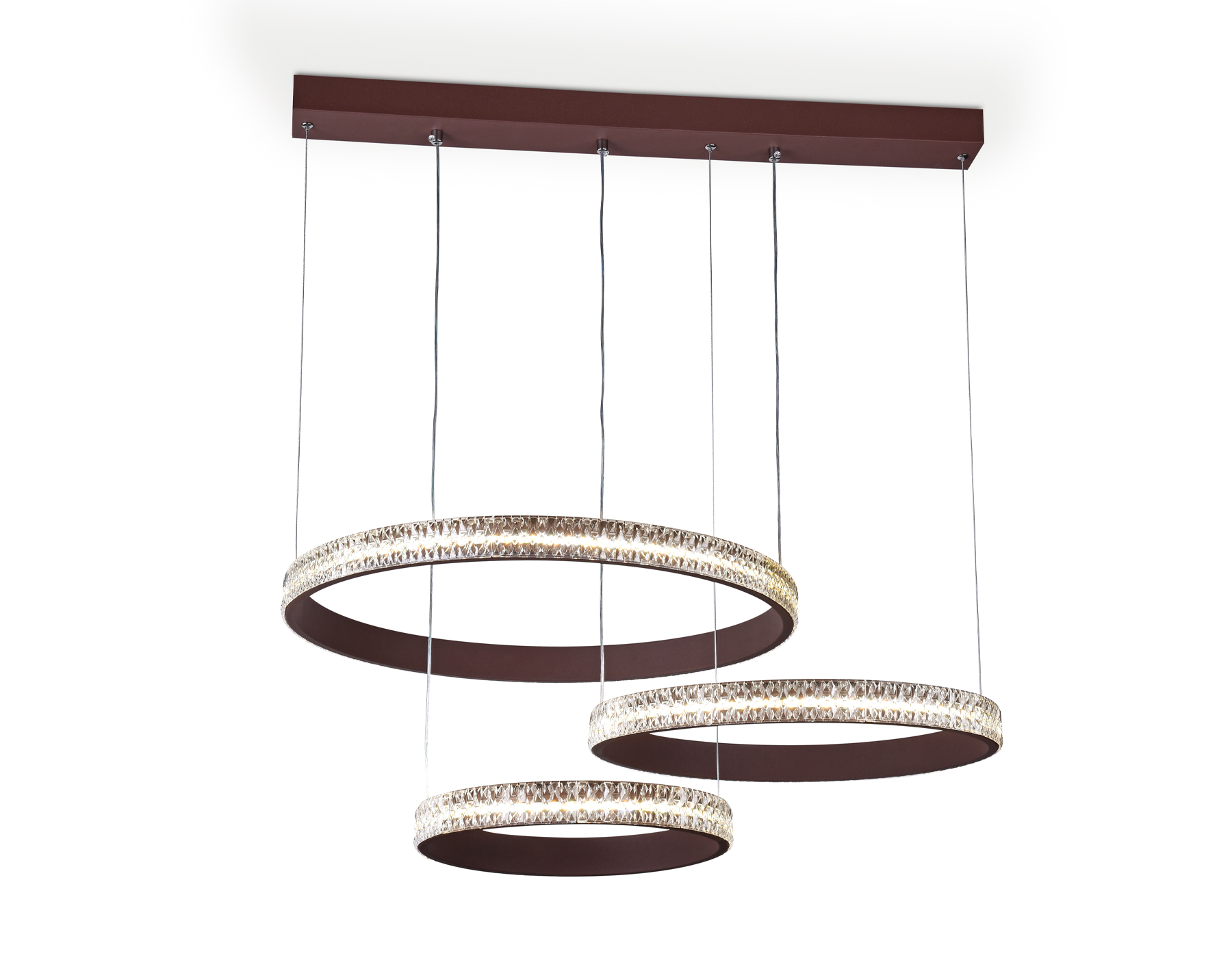 Потолочный светодиодный светильник с пультом Ambrella FA6162 CF кофе 99W 720*500*900 (ПДУ РАДИО 2.4)