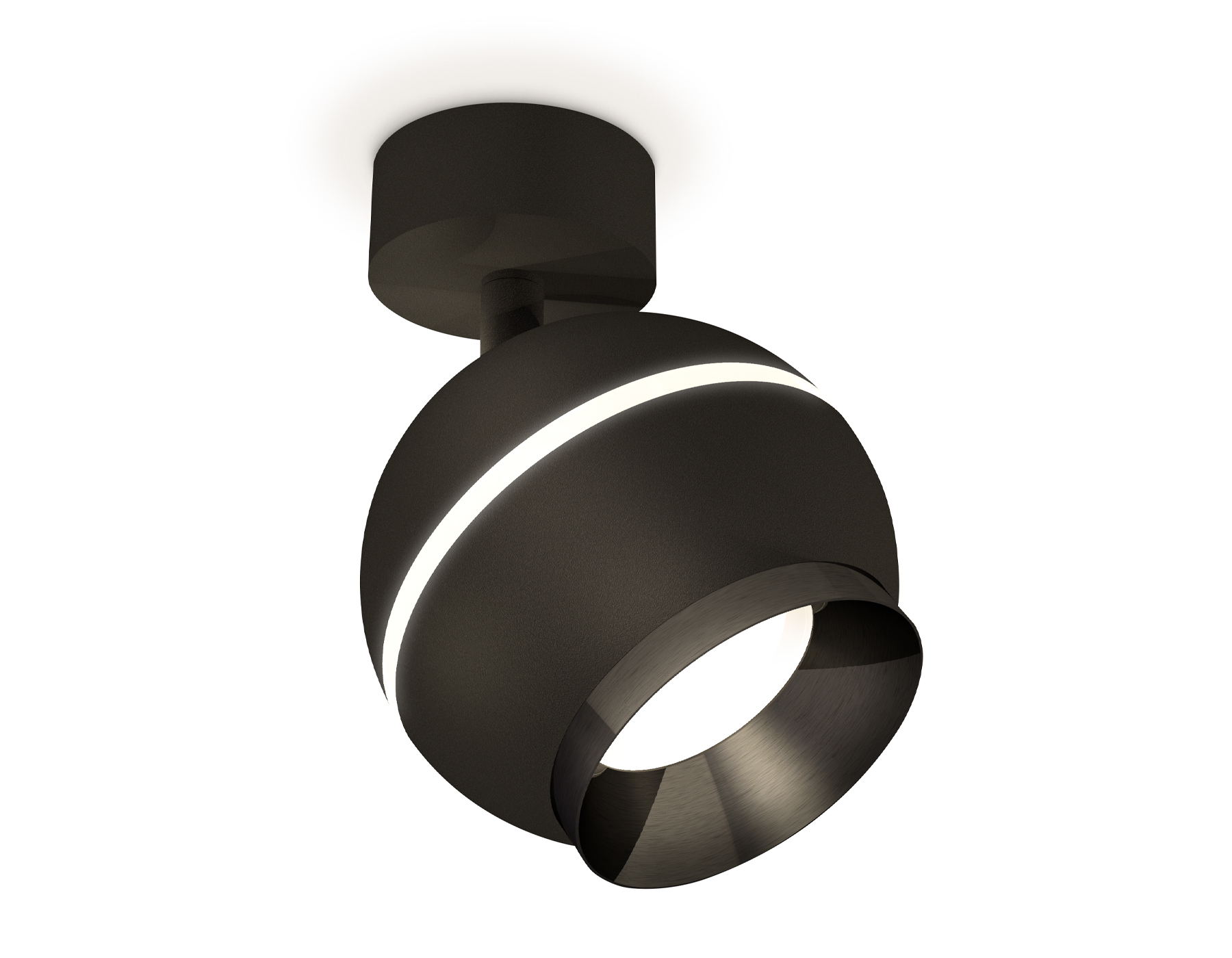 Спот поворотный XM1102001 SBK/PBK черный песок/черный полированный MR16 GU5.3 LED 3W 4200K (A2210, C1102, N7031)