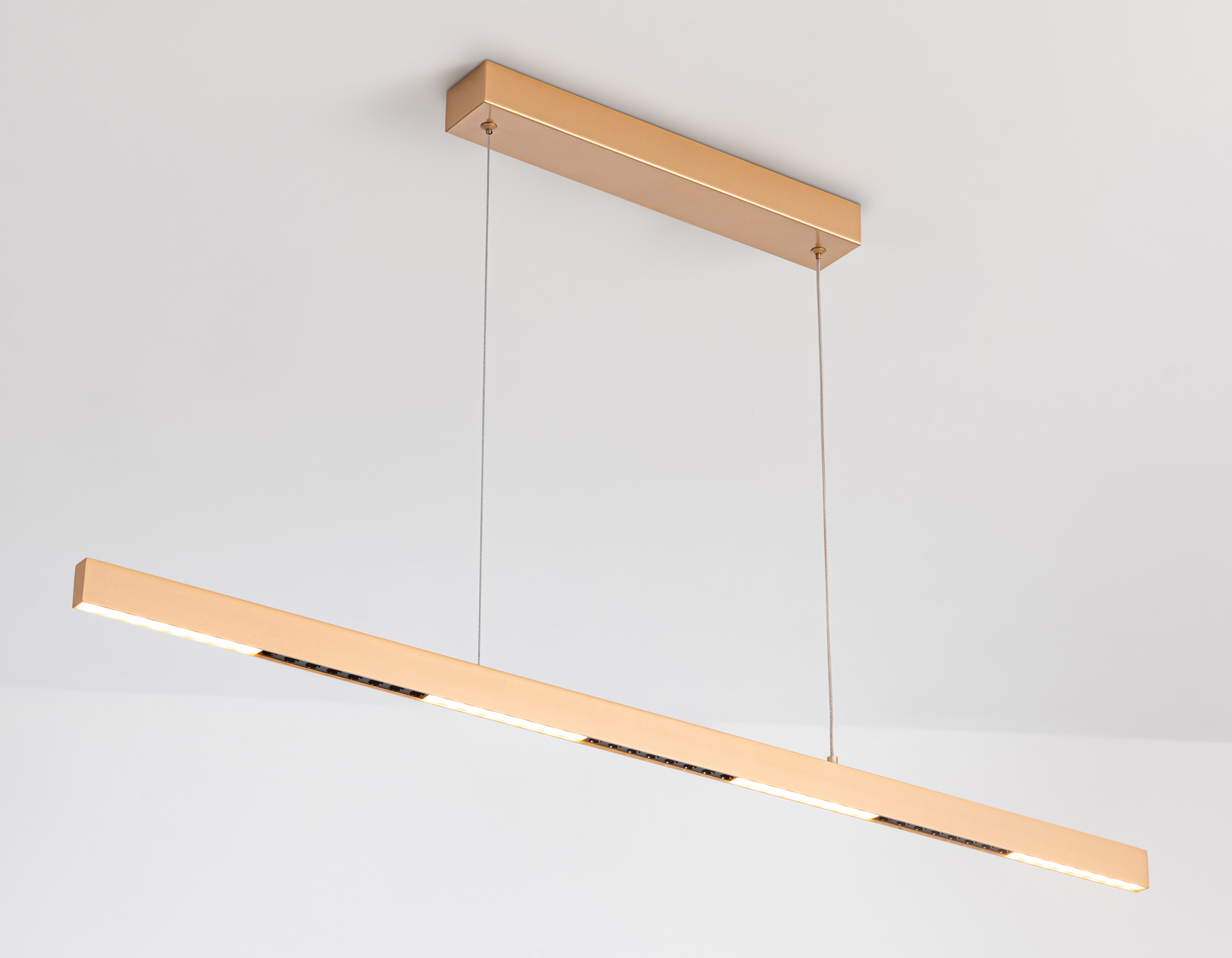 Подвесной LED светильник FL5833 GD золото 25W 3000K/4200K/6400K 1037*17.5*750 (без ПДУ)