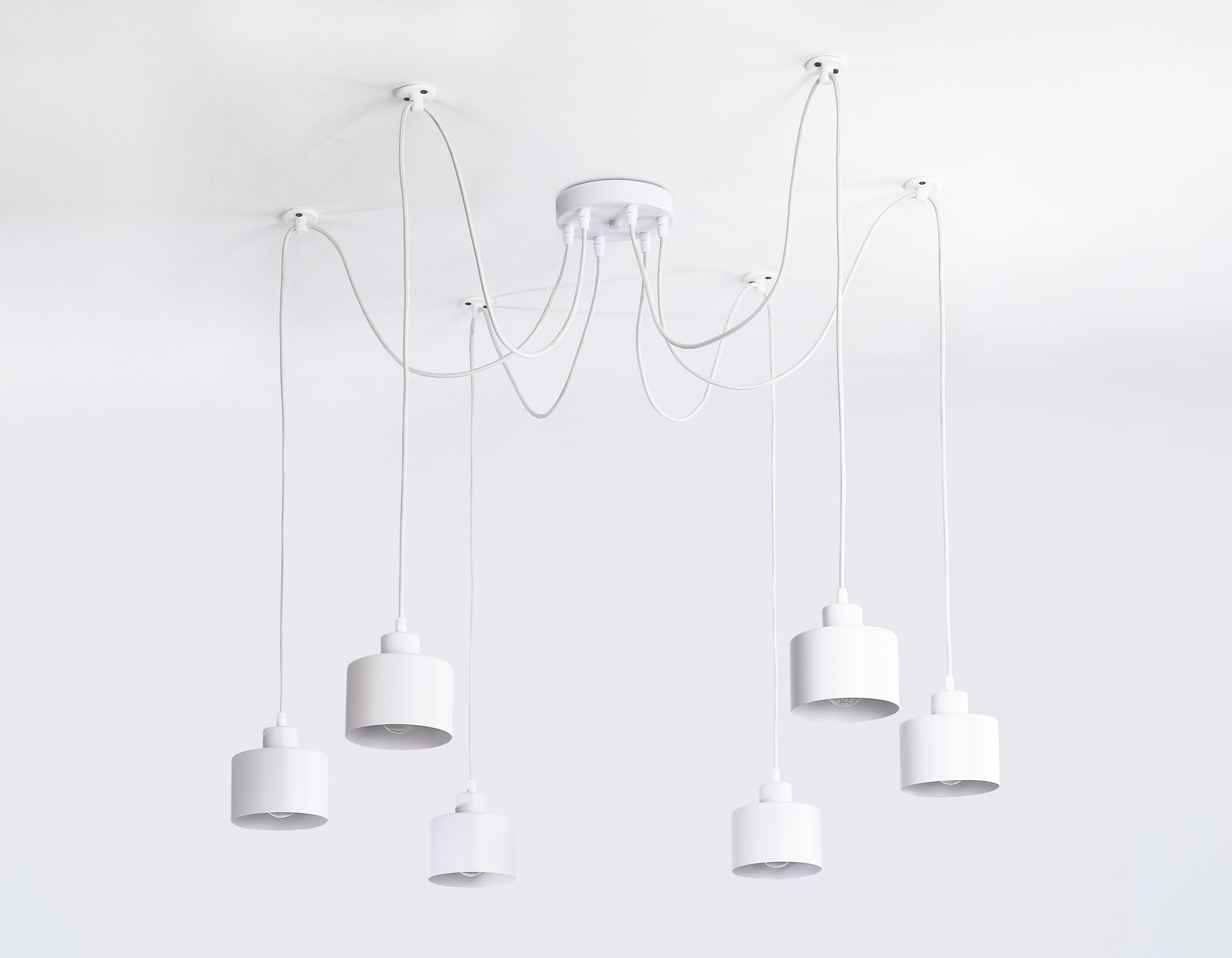 Подвесной светильник TR8131/6 WH белый E27*6 max 40W D700*800