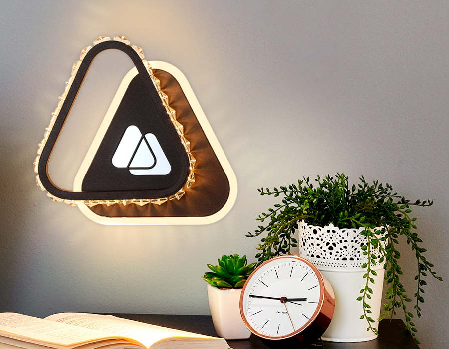 Настенный светодиодный светильник Ambrella FA237 CF кофе LED 4200K+6400K 19W 210*210*50