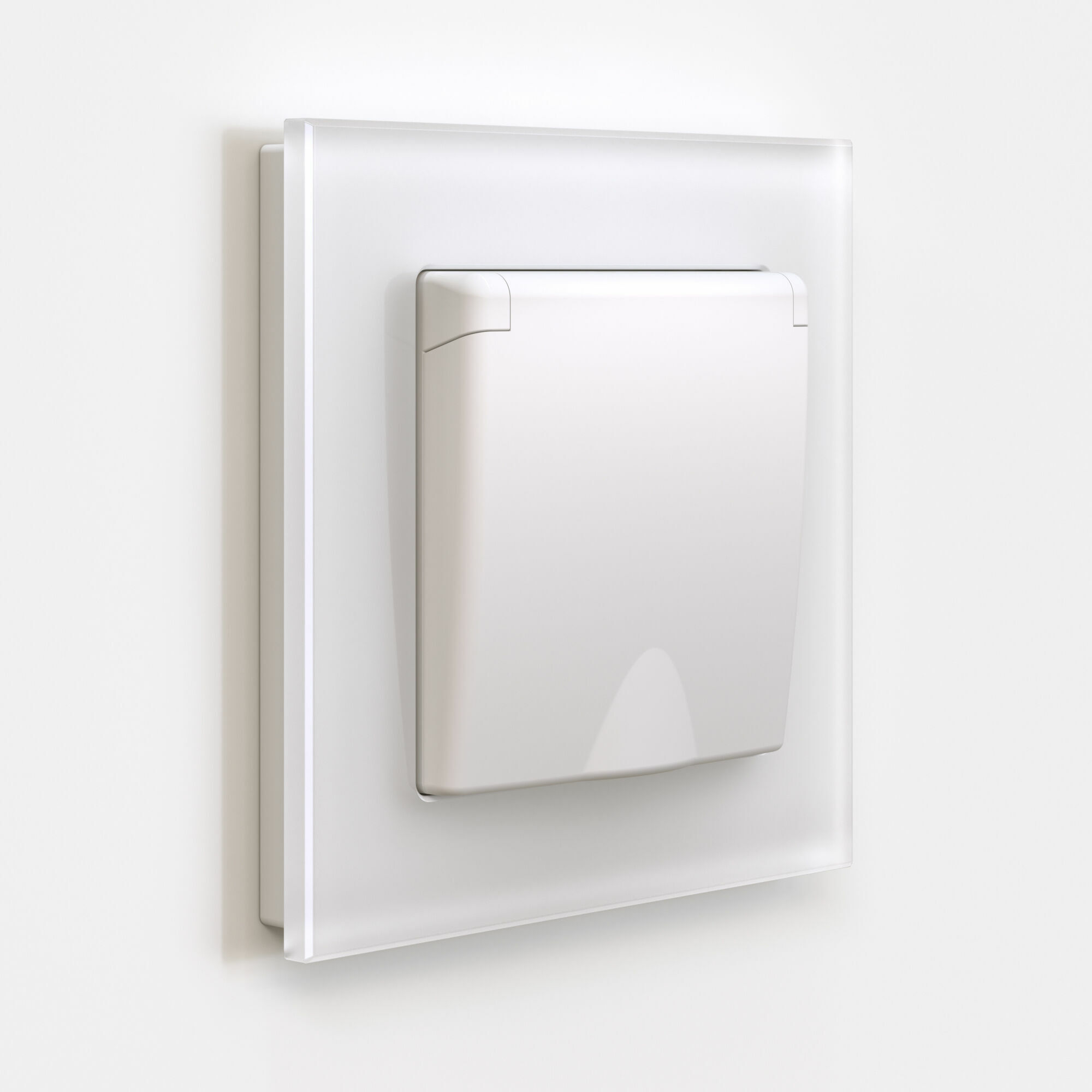 Розетка с заземлением и шторками c крышкой IP44 Werkel (белый матовый) W1171261