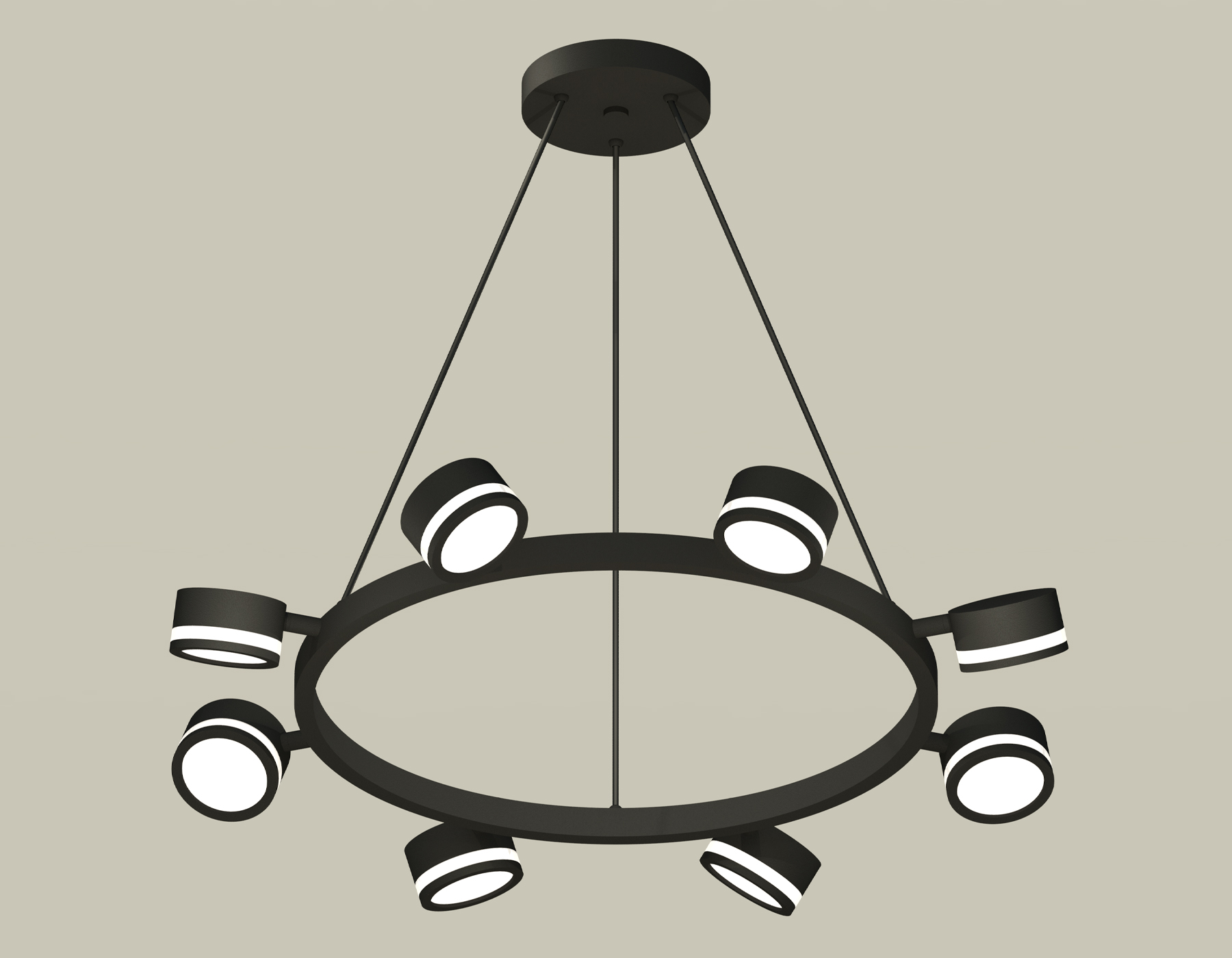 Подвесной светильтник Ambrella XB9198200/8 SBK/FR черный песок/белый матовый GX53 (C9198, N8415)