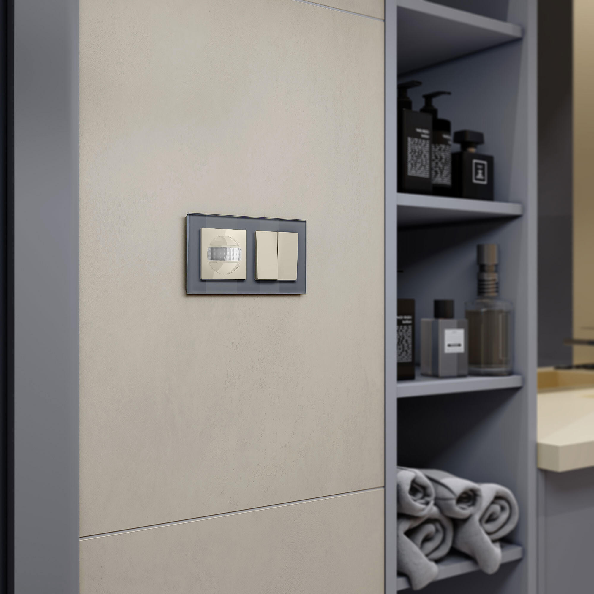 Датчик движения 500 Вт, двухпроводный WERKEL (слоновая кость) W1155103