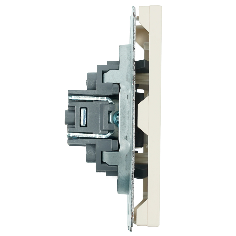 Розетка HDMI 2.0 Type A (механизм), STEKKER, серия Эмили, RST00-5118-08, кашемир, soft touch