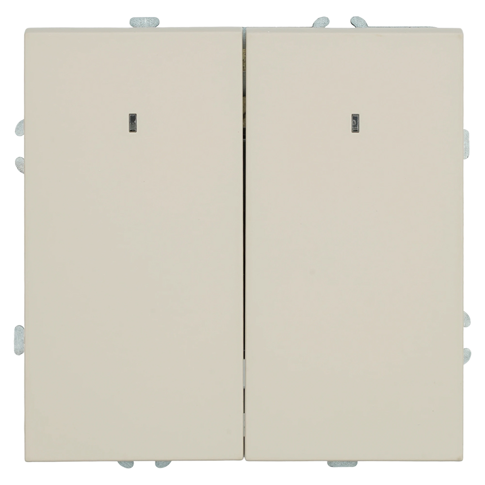 Выключатель 2-клавишный c индикатором (механизм), STEKKER, 250В, 10А, серия Эмили, RSW10-5102-08, кашемир, soft touch