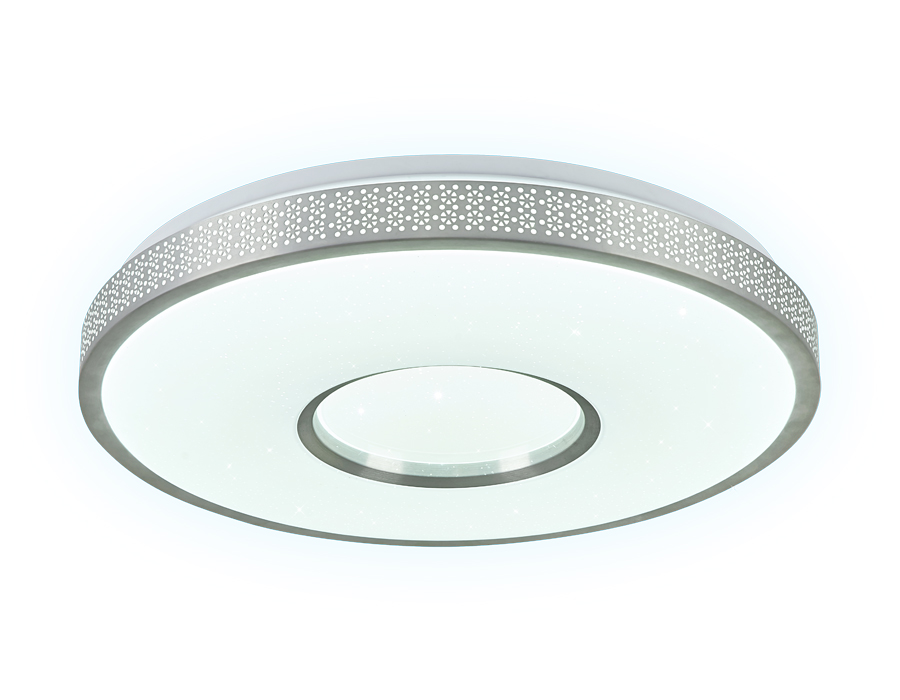 Потолочный светодиодный светильник с пультом Ambrella FF82 WH белый 72W D500*85 (ПДУ Радио 2.4)