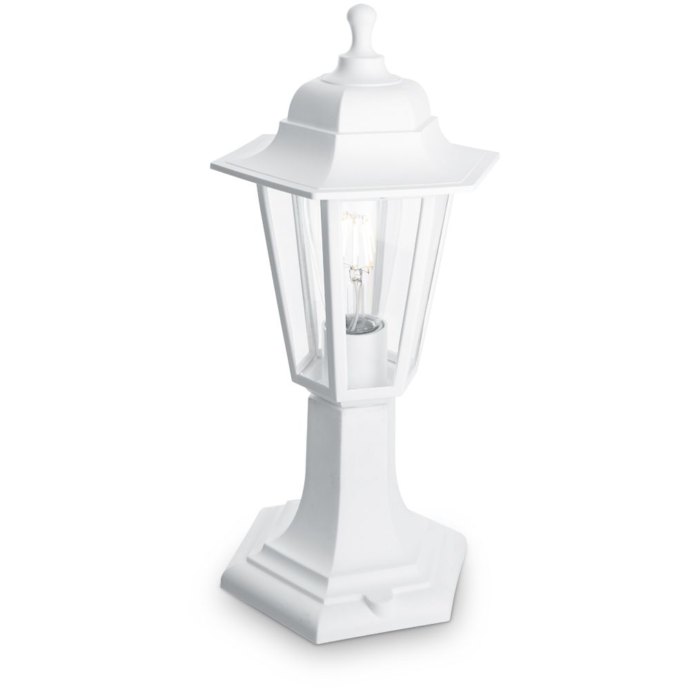 Светильник садово-парковый Feron НТУ 06-60-001 на постамент, 6-ти гранник 60W E27 230V, белый