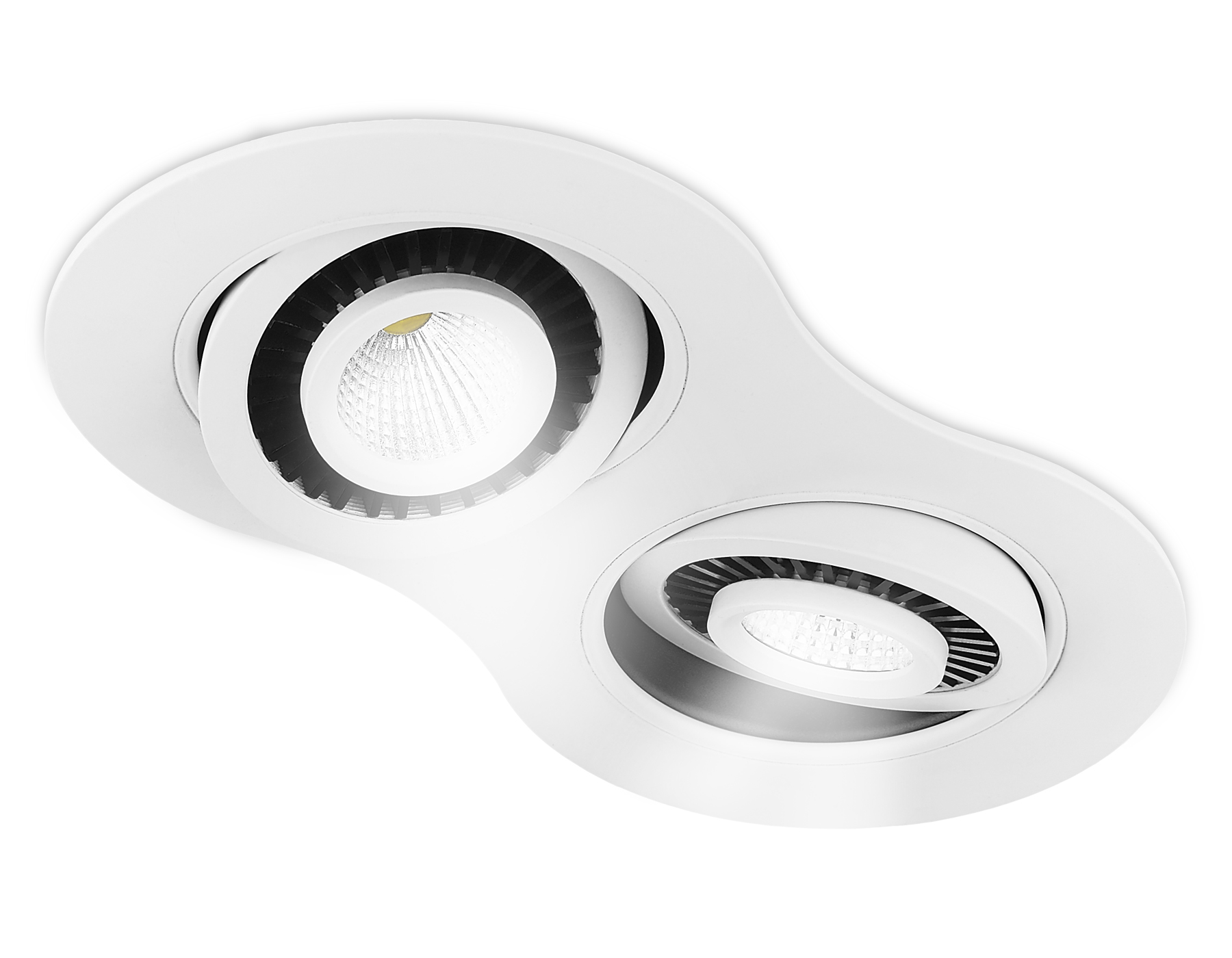 Встраиваемый светильник Ambrella S505/2 W белый 5+5W