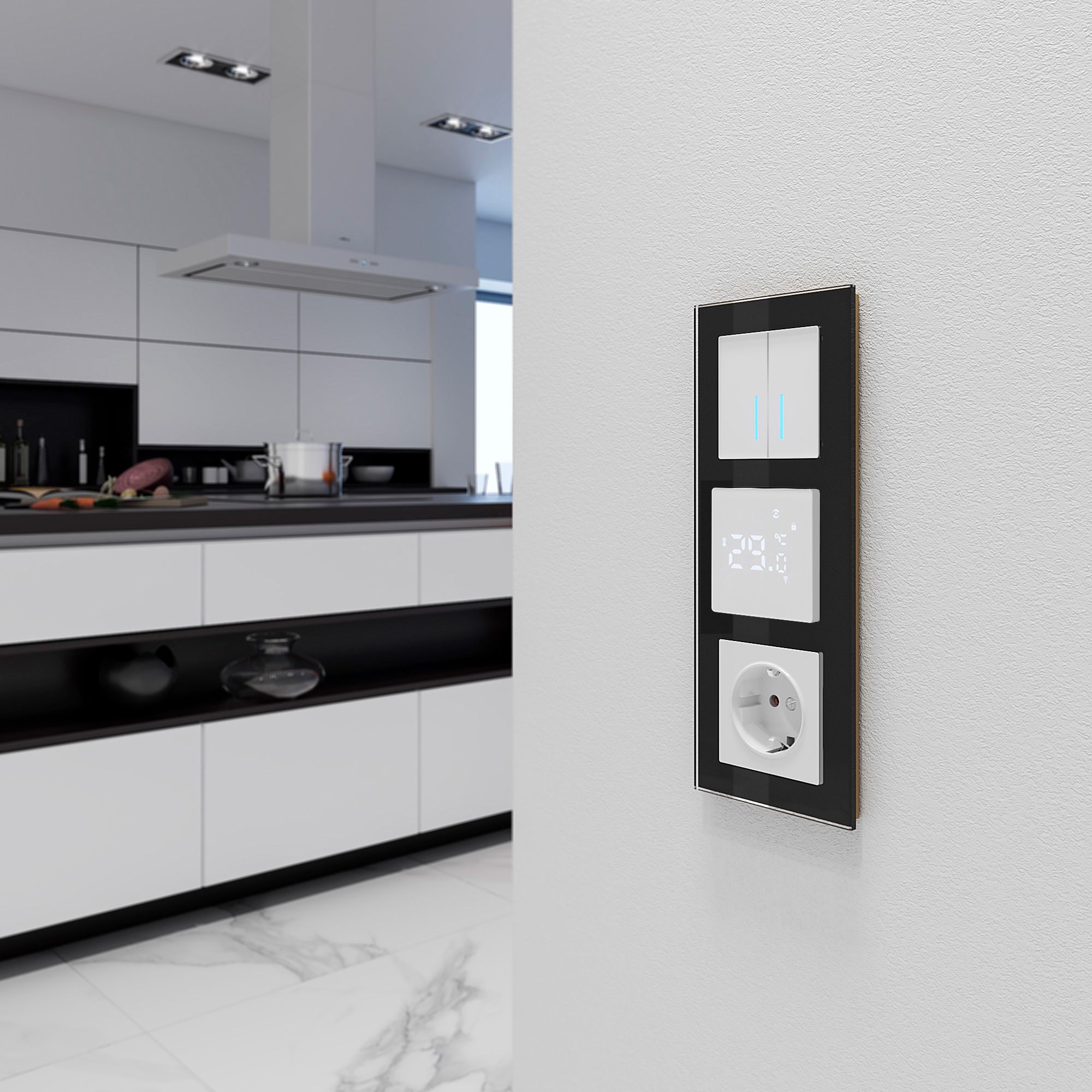 Сенсорный терморегулятор для теплого пола Wi-Fi WERKEL (белый) W1151201