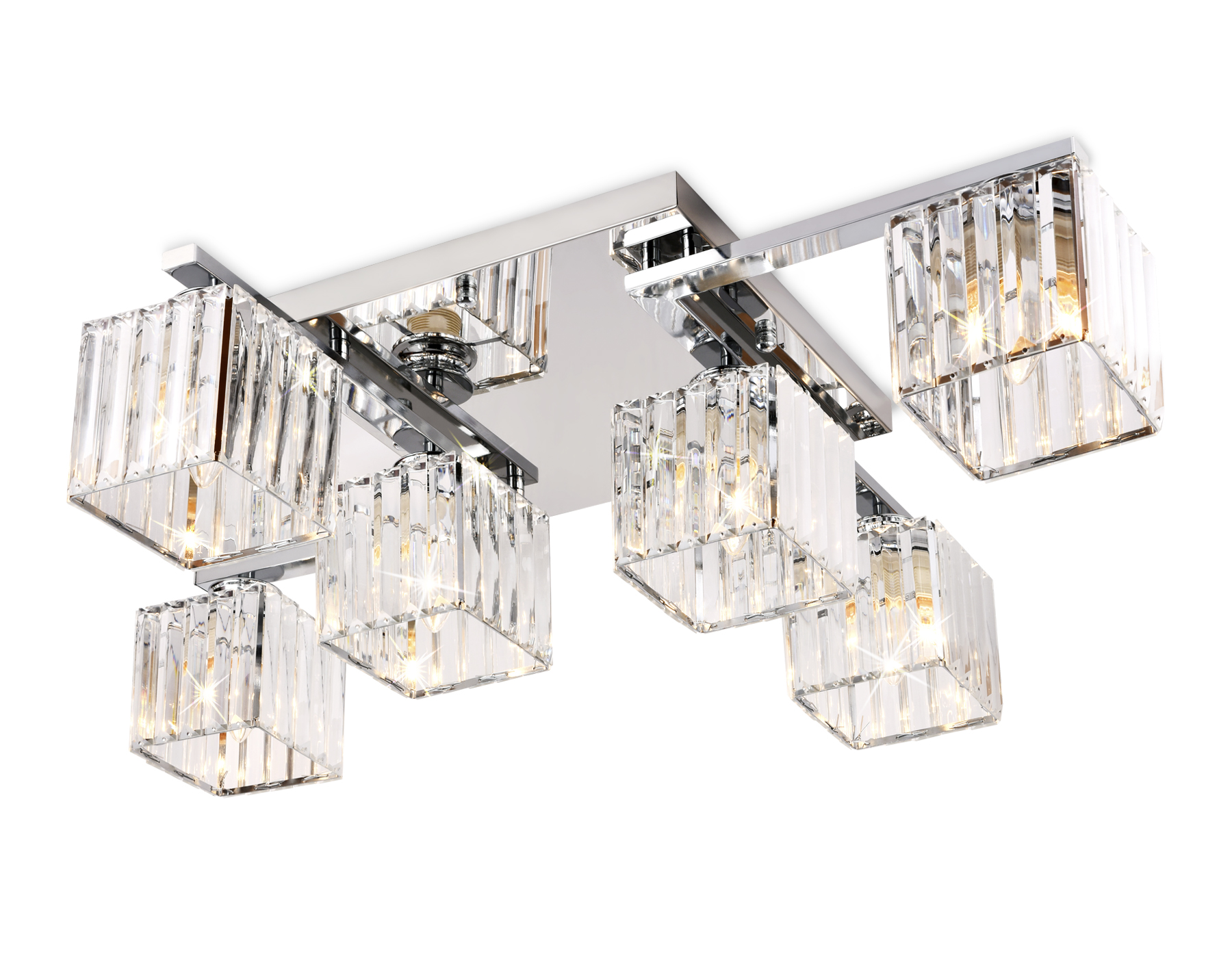 Потолочный светильник Ambrella TR5215/6 CH/CL хром/прозрачный E27/6 max 40W 870*630*220