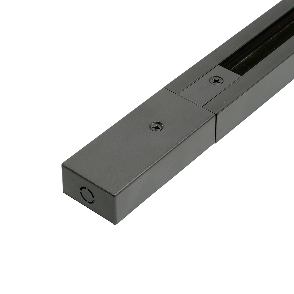 Шинопровод для трековых однофазных светильников, черный, 3м,  в наборе токоввод, заглушка, крепление, CAB1007