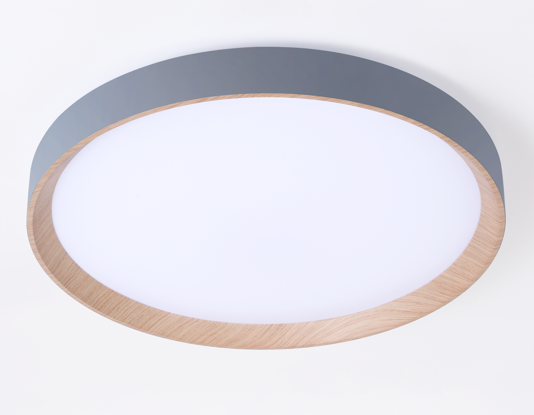 Потолочный светильник Ambrella FZ1322 GR/LWD серый/светлое дерево IP20 60W D490*80 (ПДУ ИК)