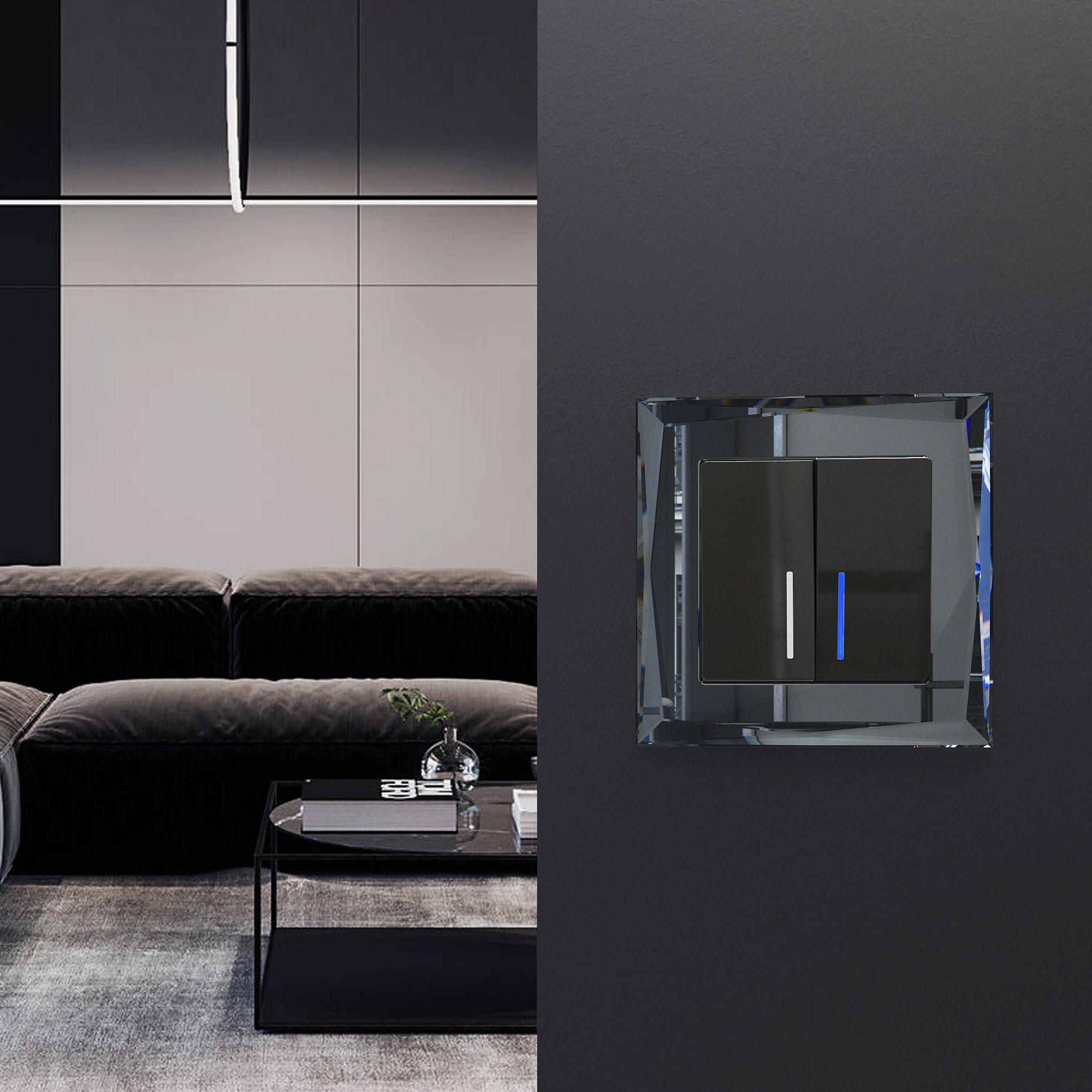 Рамка WERKEL Diamant на 1 пост (черный) WL08-Frame-01 / W0011208 / a029843