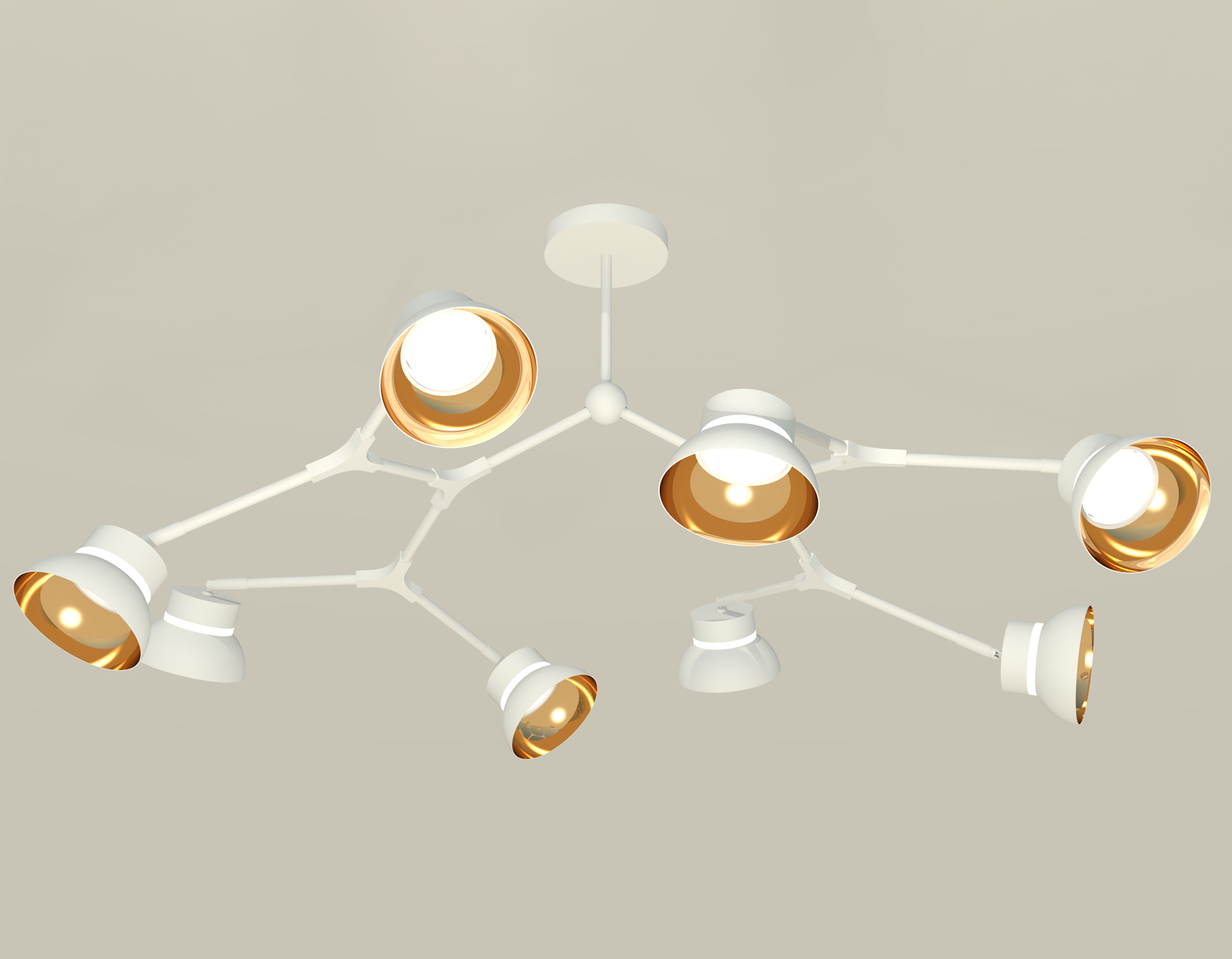 Подвесной светильтник Ambrella XB9059101/8 SWH/PYG/CL белый песок/золото желтое полированное/прозрачный GX53 (C9059, N8144)