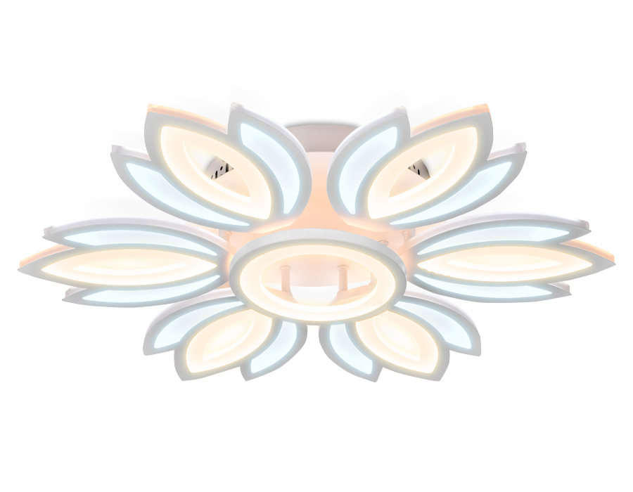 Потолочный светодиодный светильник Ambrella FA456/6+1 WH белый 132W 3000K/6400K D640*110 (Без ПДУ)