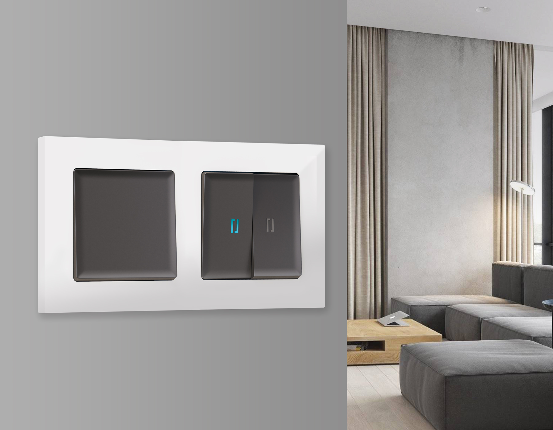 AF220103 Рамка ALFA Techno (Белый глянец) 3-ая