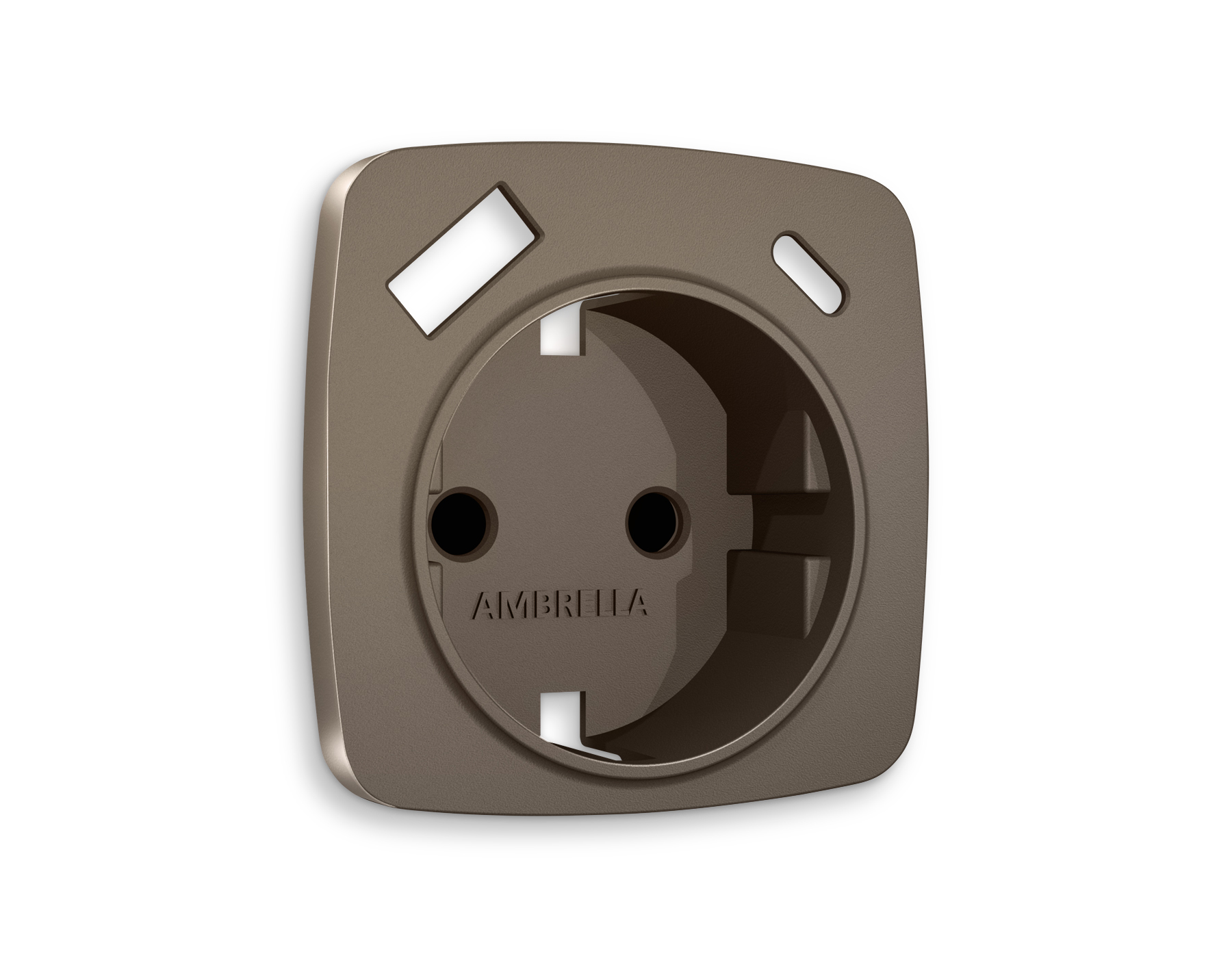 OP6400 Лицевая панель OMEGA (Темная бронза матовый) для электрической розетки с/з со шторками 2USB A+C QUANT