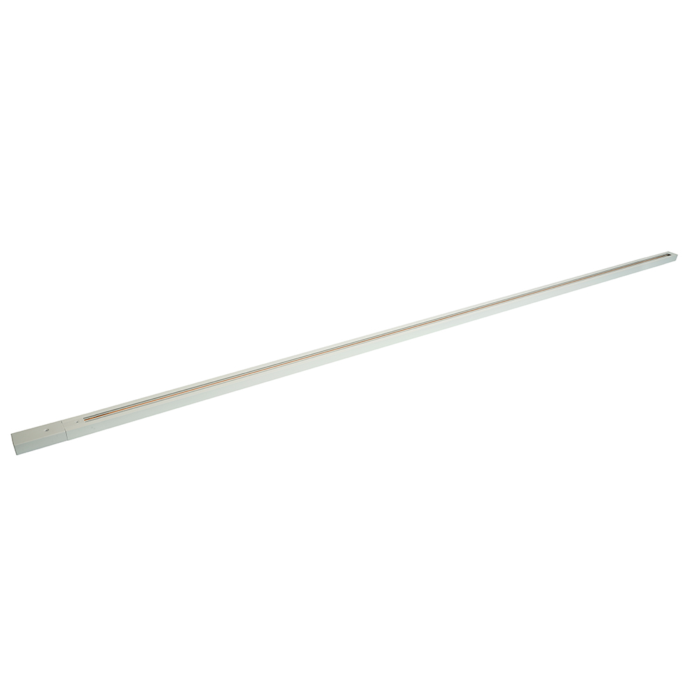 Шинопровод для трековых однофазных светильников, белый, 2м,  в наборе токоввод, заглушка, крепление, CAB1007