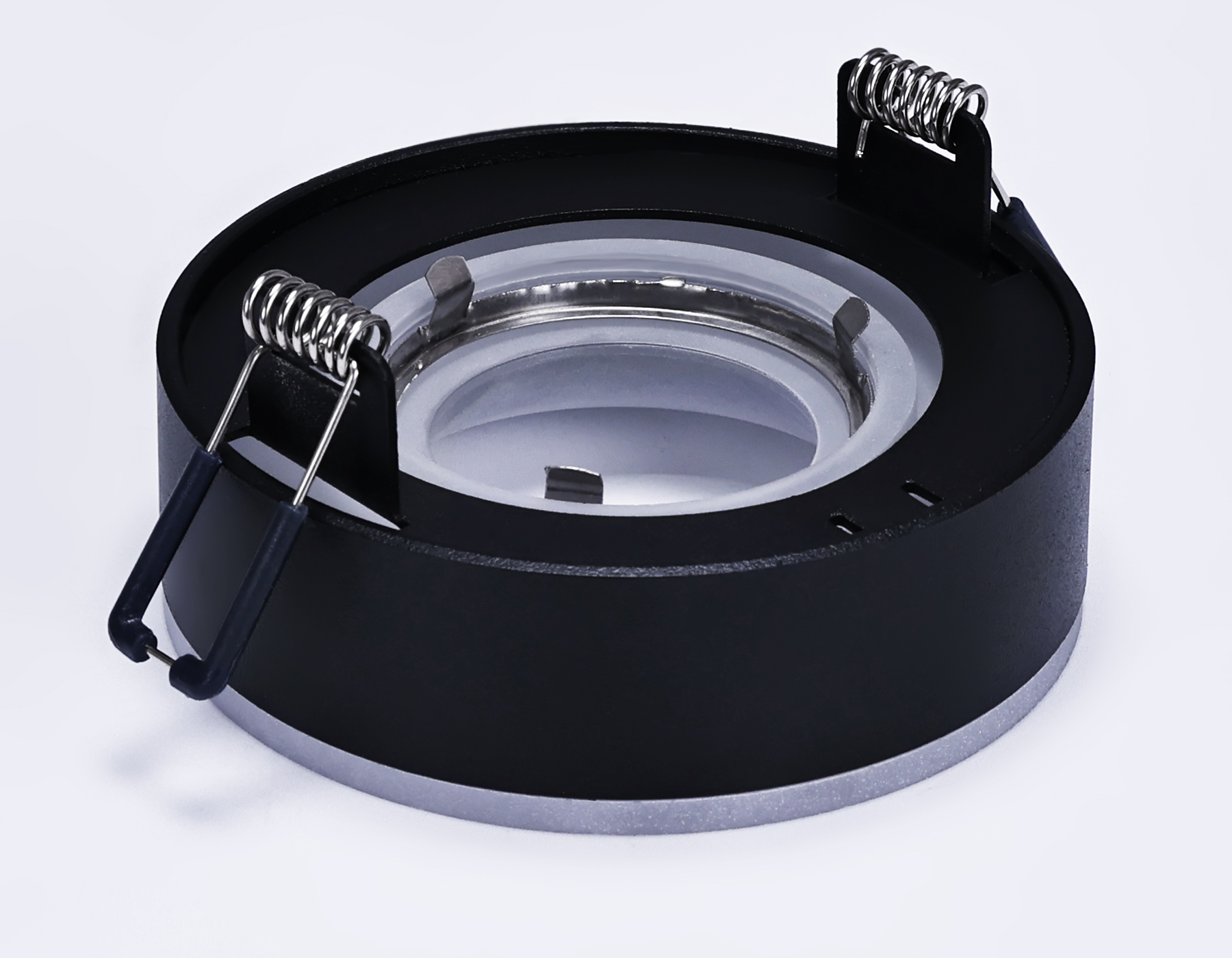 Встраиваемый светильник Ambrella TN3332 SBK/FR черный песок/белый матовый GU5.3 D96*50