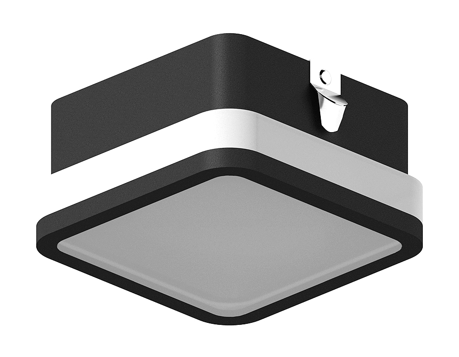 Насадка передняя для корпуса светильника Ambrella N7751 SBK/FR черный песок/белый матовый 70*70*H40mm Out15mm MR16