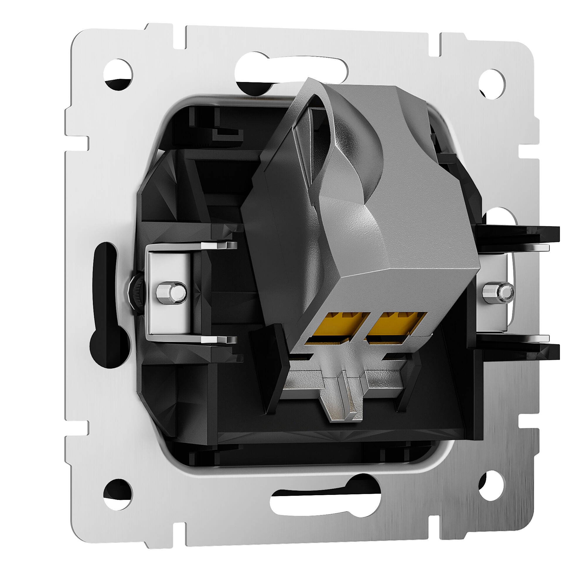 W5120108/ Розетка Ethernet RJ-45 cat. 6A экранированная (черный матовый) W5120108