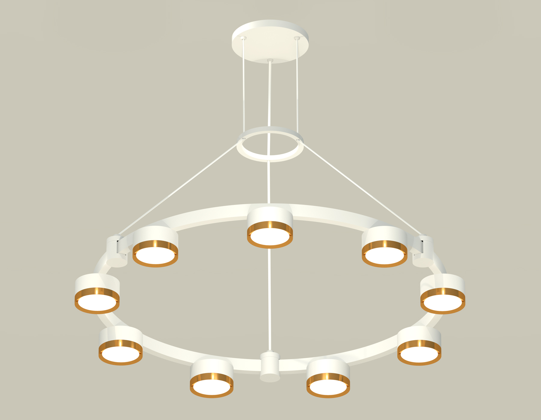 Подвесной светильник Ambrella Techno Ring XR92031802/9 SWH/PYG белый песок/золото желтое полированное GX53 (A9203, C9241, N8124) Подвесной светильник Ambrella Techno Ring XR92031802/9 SWH/PYG белый песок/золото желтое полированное GX53 (A9203, C9241, N8124)