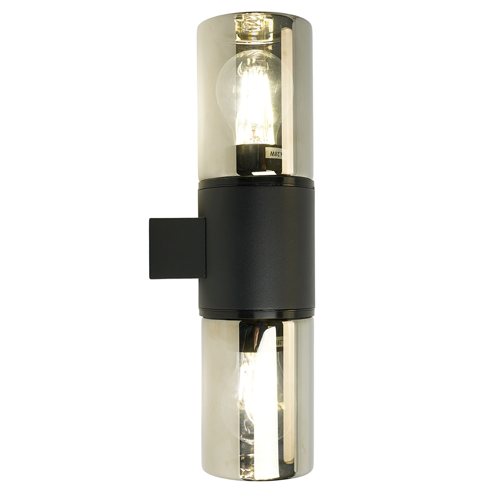 Светильник садово-парковый Feron DH1802, на стену вверх/вниз,  E27 230V, черный