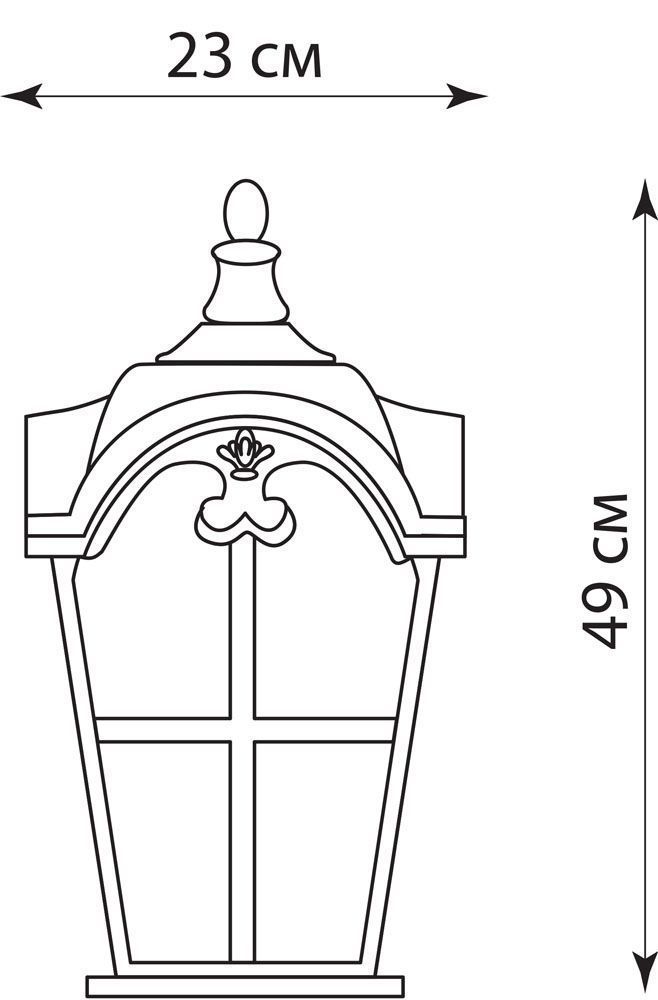 Светильник садово-парковый Feron PL5105 четырехгранный на постамент 100W 230V E27, черное золото
