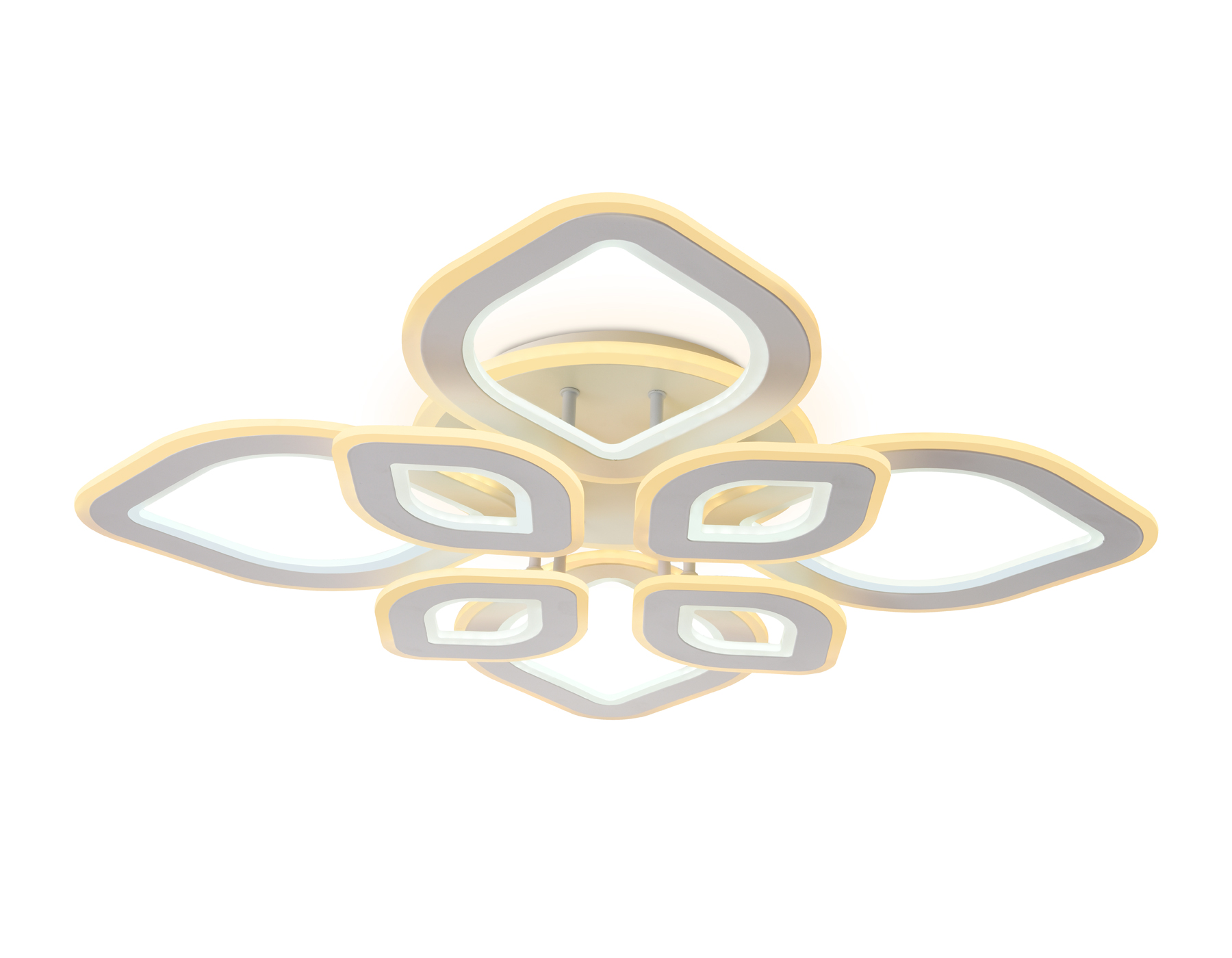 Потолочный LED светильник FA8844/4+4 WH белый 3000K/4200K/6400K 190W 770*770*120 (ПДУ РАДИО 2.4G)