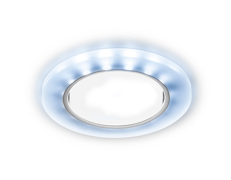 Встраиваемый светильник Ambrella G214 CL/CH/CLD хром/прозрачный GX53+3W(LED COLD)