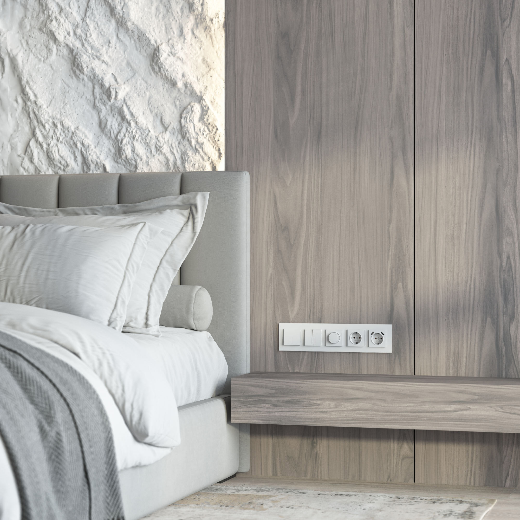 W0053101/ Рамка на 5 постов Senso (белый, стекло soft-touch) W0053101