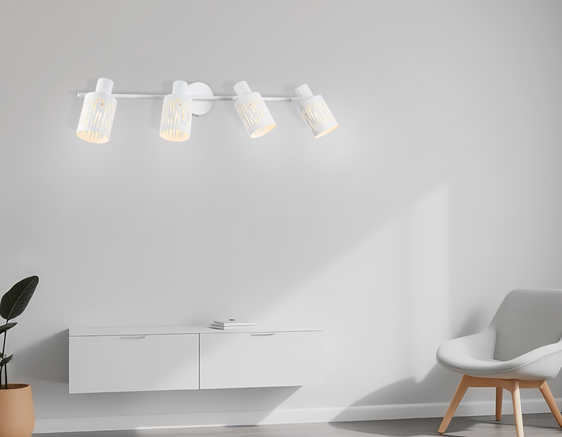 TR8666/4 WH белый E14/4 max 60W 760*100*190 TR8666/4 WH белый E14/4 max 60W 760*100*190