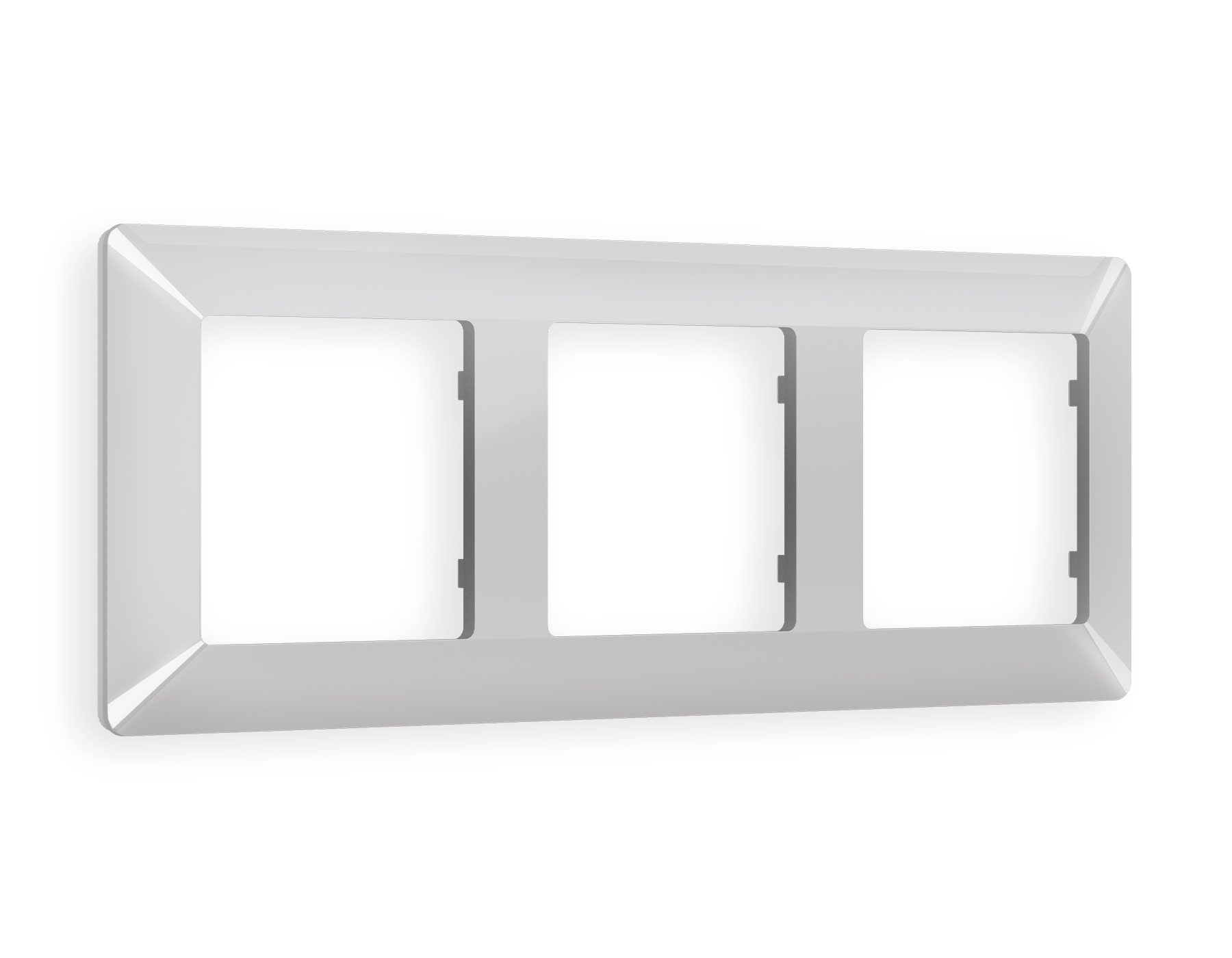 AF110403 Рамка ALFA Line (Серебро глянец) 3-ая