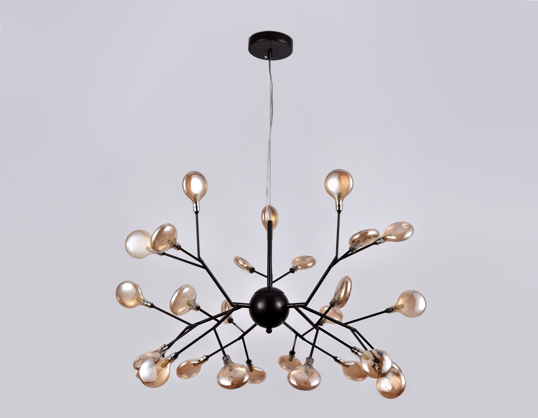 Подвесная люстра Ambrella TR3013/27  темный кофе/янтарь G4/27 max 20W D750*650