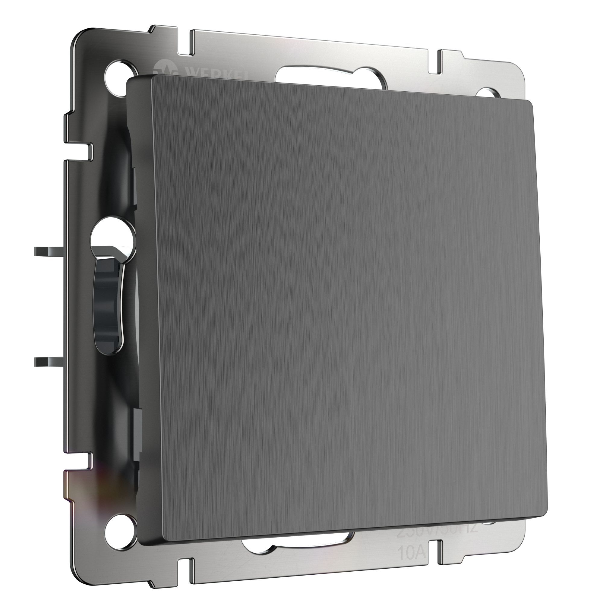 Выключатель одноклавишный проходной WERKEL (графит рифленый) WL04-SW-1G-2W  / W1112004 / a046613