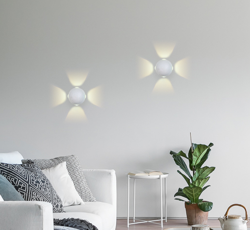 Настенный уличный светильник Ambrella Sota FW134 WH/S 12W 3000K белый/песок