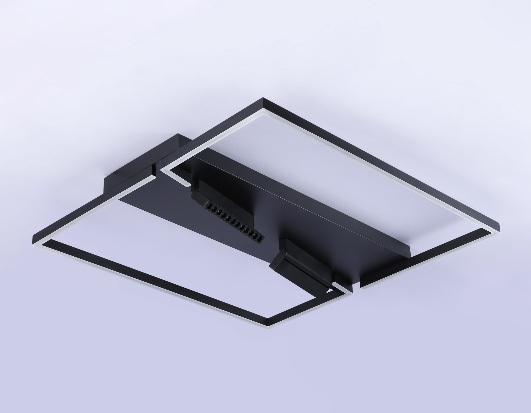 Потолочный светильник Ambrella FL51468/1+2 BK черный 124W 3000K-6400K+4200K 800*800*110 (ПДУ РАДИО 2.4G)