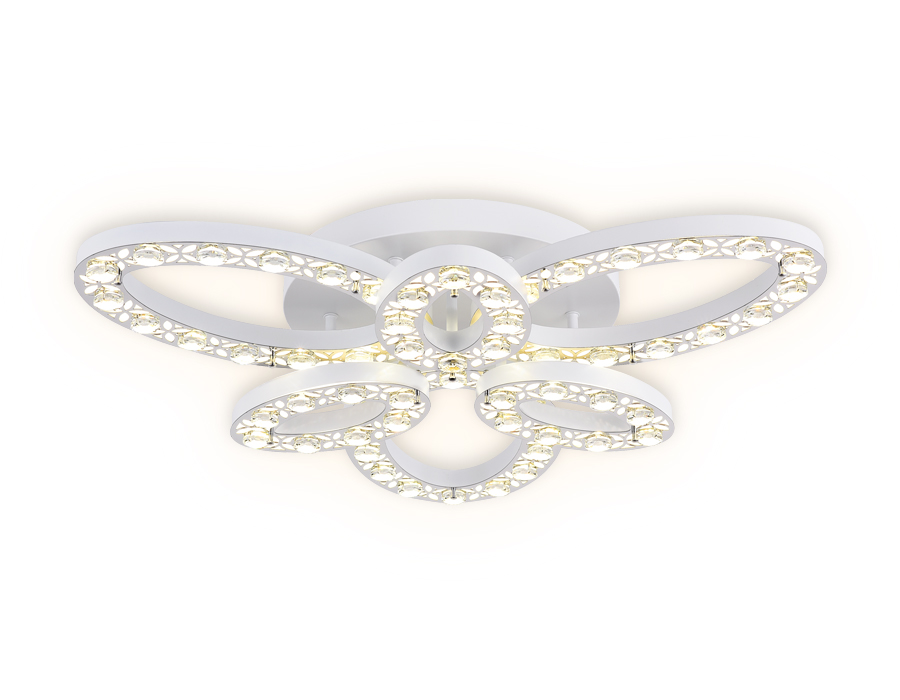 Потолочный светодиодный светильник  Ambrella с пультом FA159 WH/CH белый/хром 122W