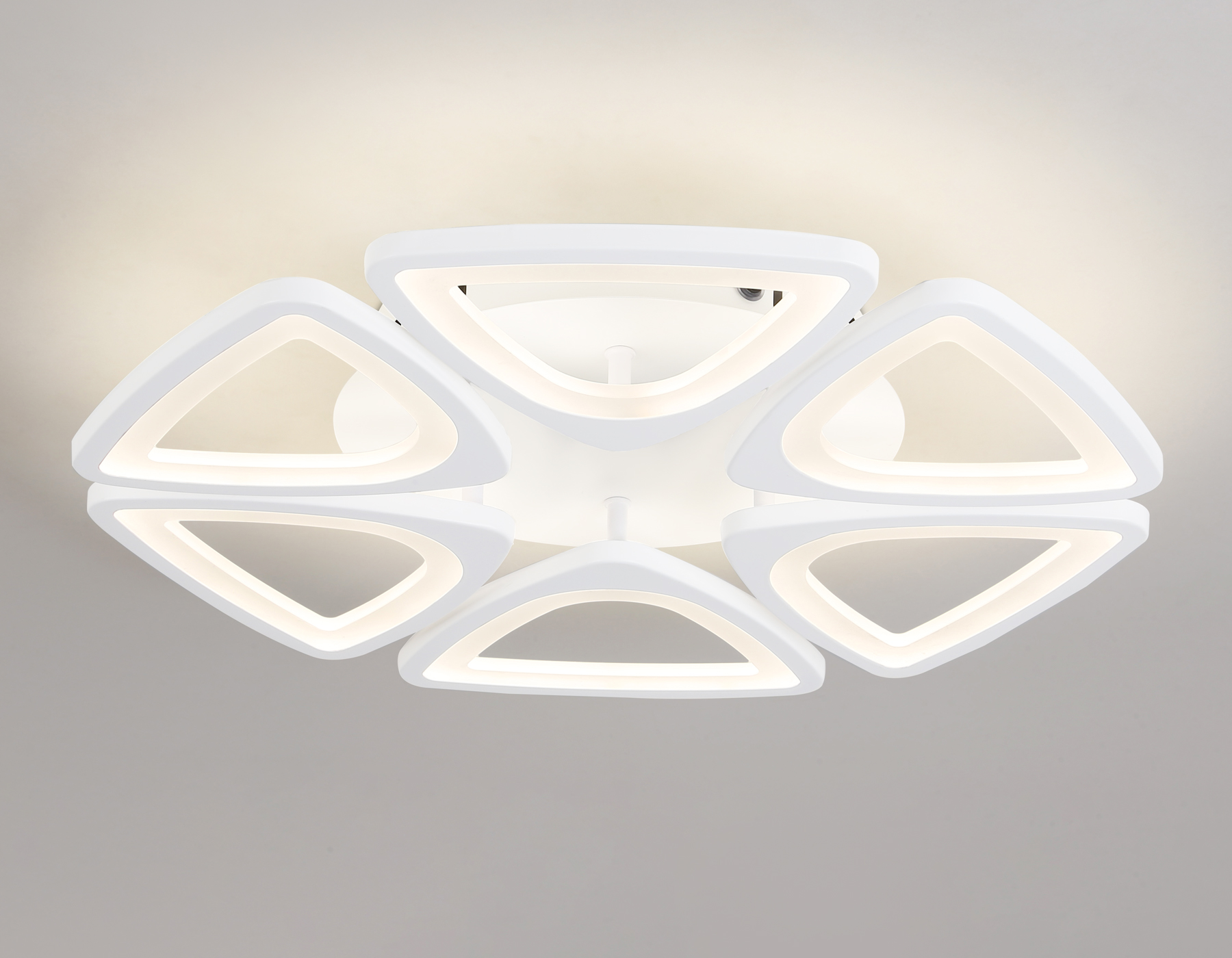 Потолочный светодиодный светильник с пультом Ambrella FA4494/6 WH белый 4200K/3000K+6400K/6400K+3000K 84W D450*80 (ПДУ ИК)