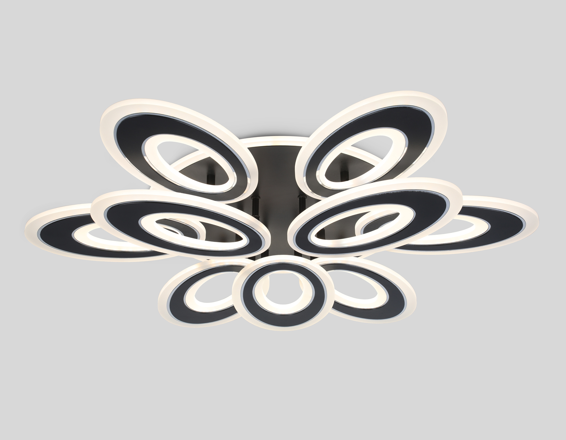 FA8938/6+3 BK/CH черный/хром 255W 3000K-6400K 740*660*120 (ПДУ РАДИО 2.4G)